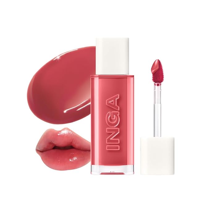 INGA Water Glow Lip Tint | Hydrating, Glossy Korean Lip Tint with Sheer Color & Glass-Like Shine | Long-Lasting, Non-Sticky Korean Lip Stain (FROST)