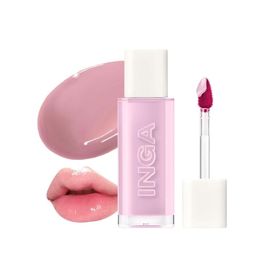INGA Water Glow Lip Tint | Hydrating, Glossy Korean Lip Tint with Sheer Color & Glass-Like Shine | Long-Lasting, Non-Sticky Korean Lip Stain (SPLASH)