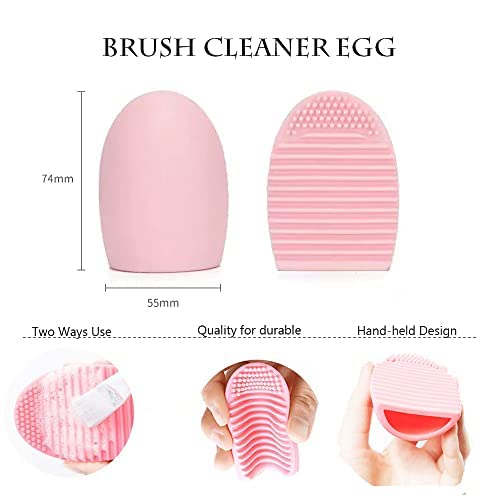 Makeup Brush Sets, NEVSETPO 28PCS Synthetic Make Up Brushes Include 24 Makeup Brushes 2 Sponges Beauty Blenders, 1 Dual End Masks Spatula, 1 Brush Egg Cleaner, Travel-Friendly Easy Clean Makeup Case