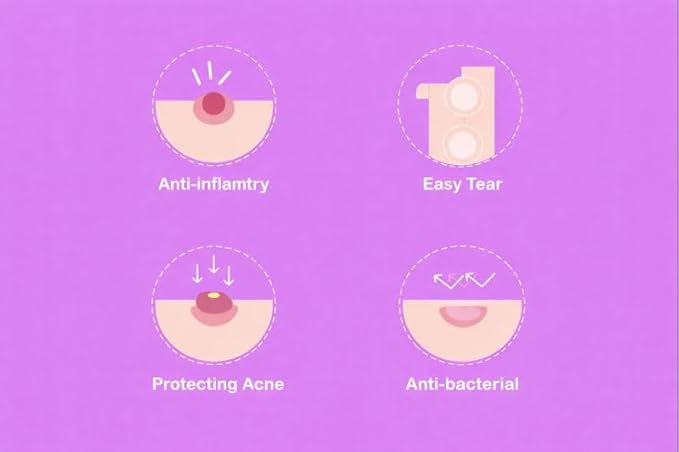 Wali Acne Patch with Tea Tree and Hydrocolloid, 72 Patches, 8mm and 12mm Sizes, Gentle for All Skin Types, Absorbs Secretions