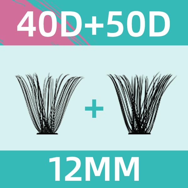 Lash Clusters Wispy 280PCS Eyelash Extension 40D 50D Cluster Lashes Individual Lashes DIY Lash Extension Natural Look Cluster Eyelash Extensions Soft False Eyelashes at Home for Beginners(12mm)