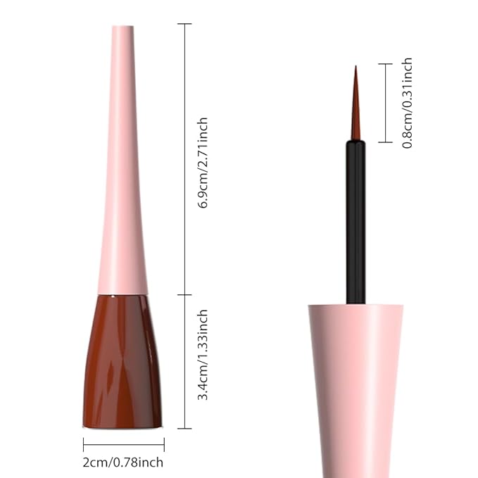 evpct 1Pcs Maroon Liquid Eyeliner Makeup Waterproof Maroon Eye Liners for Women, Eyes Wing Eyeliner Stamps Shapes Colored Eyeliner delineador de ojos a prueba de agua contra el agua blanco para ojos
