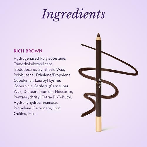 Westmore Beauty Lasting Effects Soft Glide Eyeliner – Waterproof & Smudge-Proof Precision Eyeliner Pencil – Long-Lasting Gel Formula for Easy Sharpening – Rich Brown, 0.042 oz