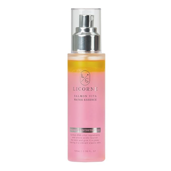 LICORNE Korean Salmon Vita Water Essence with PDRN – Hydrating Face Mist with Hyaluronic Acid, Niacinamide & Madecassoside – Lightweight K-Beauty Skincare – 100ml / 3.38 fl oz