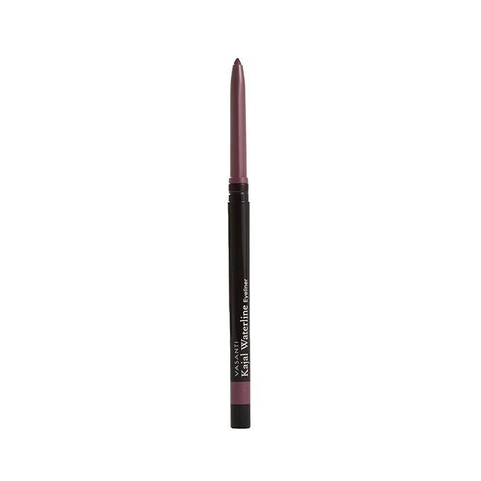 VASANTI Kajal Waterline Eyeliner Pencil - Long lasting, Blendable, Safe for Sensitive Eyes, Waterline Eye Liner - Water resisitant & Smudge proof - Opthalmologist Approved and Tested (Wild Plum)