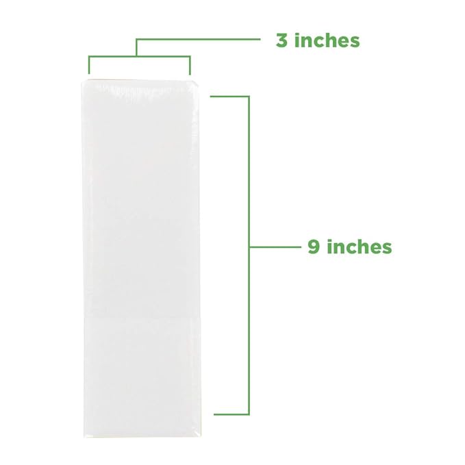Clean + Easy Cloth Wax Strips – Non-Woven Wax Strips for Hair Removal, Salon and At-Home Use for Face, Legs & Body, 3”x9”, 100 Count