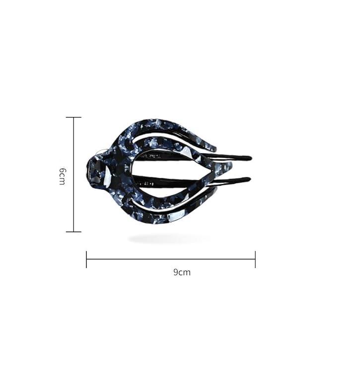 SPEVERT 3.5" Big Heart-Shaped Claw Clips for Women Stylish Curved Duckbill Hair Clips Non-Slip for Secure Alligator Clips (Red)