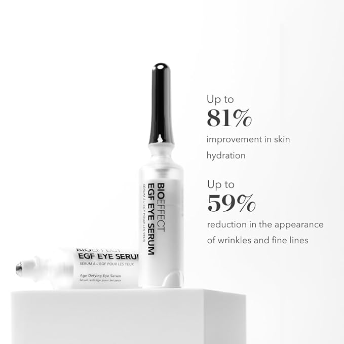 BIOEFFECT EGF Eye Serum with De-Puffer Rollerball | Age-Defying Under Eye Treatment with Epidermal Growth Factor for Fine Lines, Wrinkles, Puffiness & Sagging 6 mL / 0.20 oz