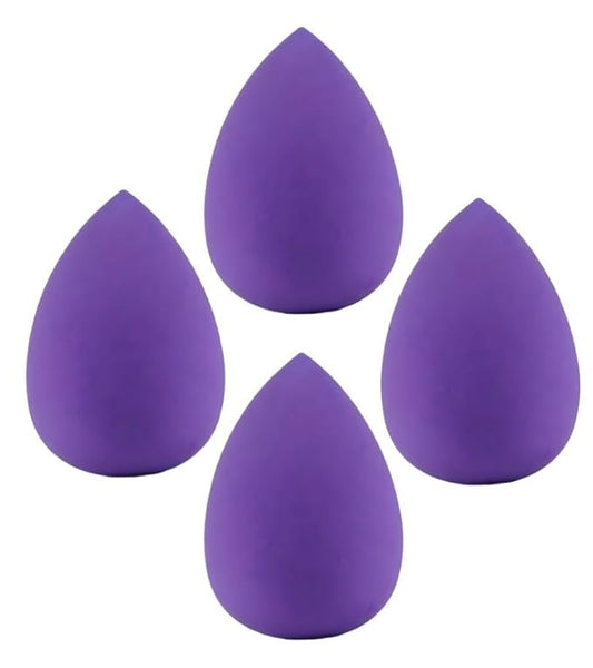Makeup Sponge Blender, 4 Pack, Flawless Foundation Blending, Latex-Free Cosmetic Applicator Puff for Liquid, Cream, & Powder