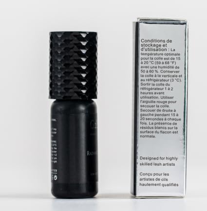 Eyelash Extension Glue 0.5 Sec Fast Drying/Retention -8 Week /(0.17fl.oz / 5ml) Eyelash Glue Waterproof Lash Extension Semi-Permanent Extensions Black Adhesive Supplies for Professional USE ONLY