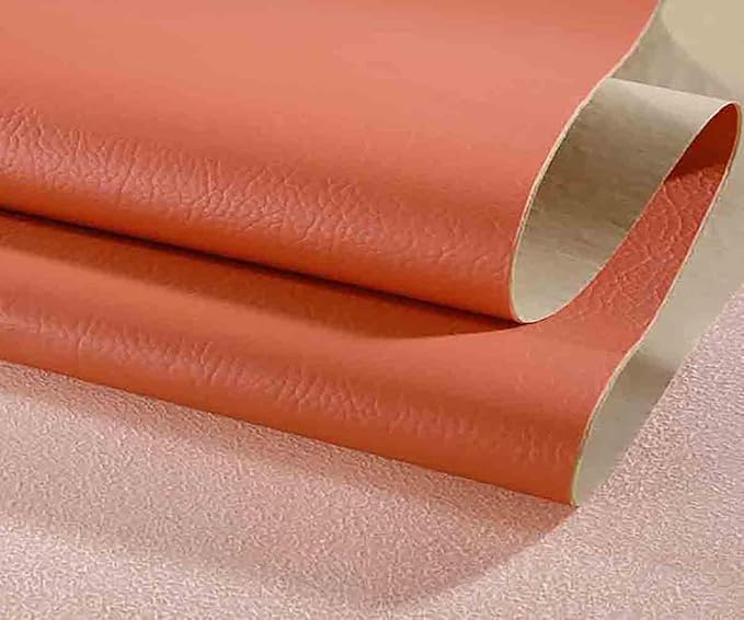 Leather Repair Patch,Self Adhesive Leather Repair Tape for Damaged Leather Furniture, Sofa Seating,Car Seats (Orange,19x50 inch)