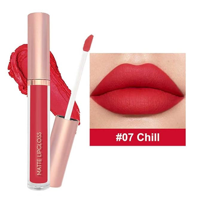 BestLand 3PCS Bold Seductive Red Liquid Lipstick Set, Matte Lip Gloss Long Lasting Waterproof, High Pigment Smudge Proof Lip Color with Chill Crimson Rust Shades for Night & Glam Makeup