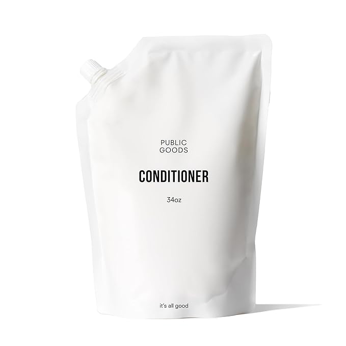 Public Goods Conditioner for Women & Men | Natural Conditioner to Protect & Moisturize Dry Hair | Made with Organic Essential Oils | Sulfate & Paraben Free | Vegan Friendly | 34 Fl Oz Refill