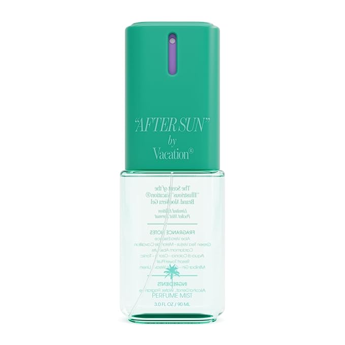 VACATION AFTER SUN Body Mist, Perfumed Body Spray for Women & Men, Aloe Vera, Iced Cucumber Water & Green Tea Verjus Scent, Layer with Eau de Toilette, Summer Fragrance, Travel Size 3 fl oz
