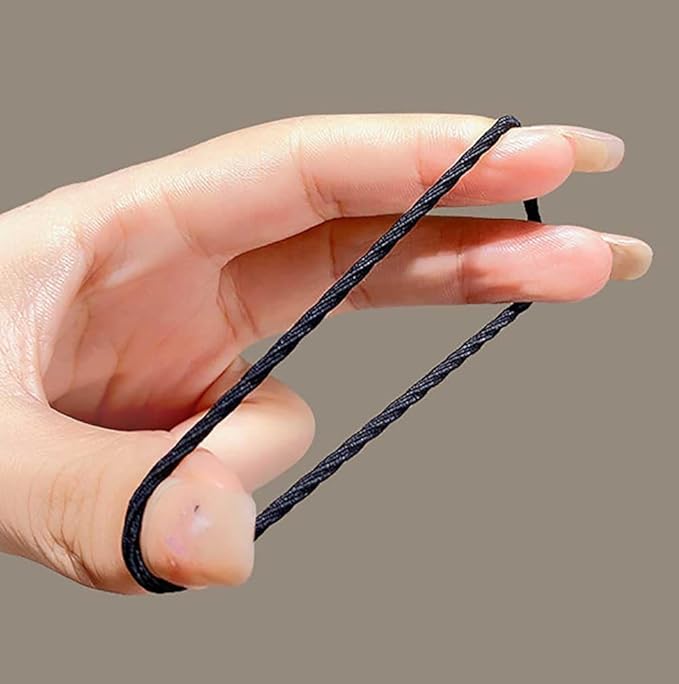 Elastic Hair Ties, Thick Seamless Hair Bands No Damage Soft Ponytail Holders Hair Accessories for Girls Women (E 200 Pieces,One Size)