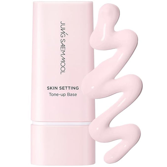 JUNG SAEM MOOL Skin Setting Tone Up Base 1.35 Fl Oz, Pink Luminizing Makeup Primer, Hydrating K-Beauty Base for Radiant Glow & Smooth Skin, Camu Camu for Vibrant Complexion, Longlasting, Korean Makeup