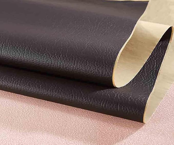 Leather Repair Patch,Self Adhesive Leather Repair Tape for Damaged Leather Furniture, Sofa Seating,Car Seats (Dark Brown,19x50 inch)