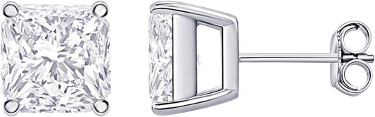 Houston Diamond District 1 to 10 Carat IGI Certified LAB GROWN Diamond Stud Earrings for women 4 Prong Push Back (E/F Color VS2/SI1 CLARITY)