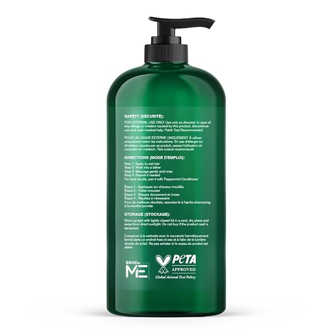 Botanic Hearth Peppermint Oil Shampoo | Hair Blooming Formula With Keratin For Thinning Hair | Fights Hair Loss, | Sulfate Free For Men And Women | 16 Fl Oz