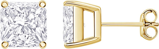 Houston Diamond District 1 to 10 Carat IGI Certified LAB GROWN Diamond Stud Earrings for women 4 Prong Push Back (E/F Color VS2/SI1 CLARITY)
