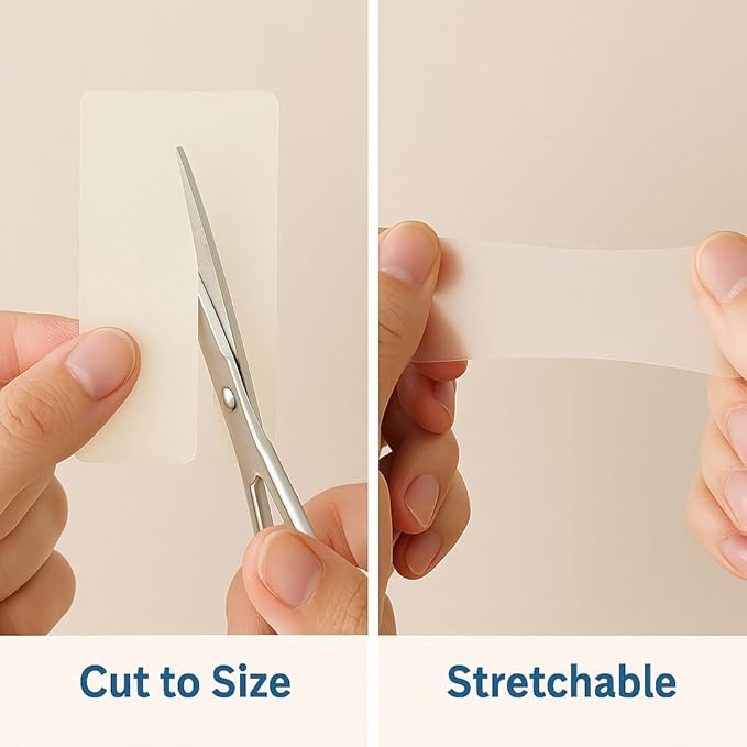 PUREEASE Cracked Skin Repair Sheets for Dry Heels, Fingers & Hands – Soft Barrier Stickers for Moisture Lock & Skin Recovery – Waterproof, Hypoallergenic, Invisible – 10 Sheets
