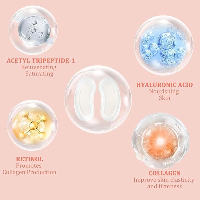 Micro Eye Patches, Under Eye Patches, Smile Line Patches for Puffy Eyes and Dark Circles, MORANDEE Under Eye Masks for Skin Care Deoxyribose (2 Packs)
