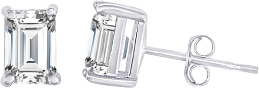 Houston Diamond District 1 to 10 Carat IGI Certified LAB GROWN Diamond Stud Earrings for women 4 Prong Push Back (E/F Color VS2/SI1 CLARITY)