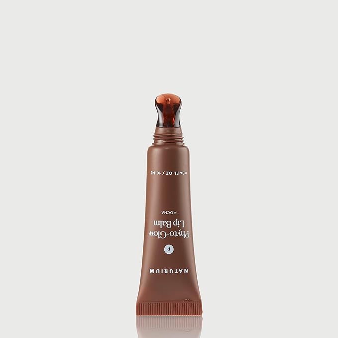 Naturium Phyto-Glow Lip Balm | With Shea Butter & Squalane, Sheer Tinted Colour | 10 ml, Mocha