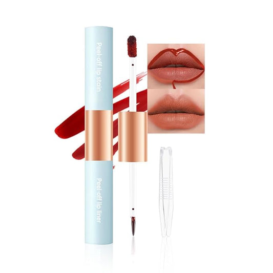 Matte Lip Liner Peel Off Lip Stain, Long Lasting Peel Off Lip Liner Stain, Peel-off Lip Gloss For All Skin Types, Transfer-proof Highly Pigmented Color Waterproof, 01#(01#, Pack of 1)