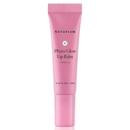 Naturium Phyto-Glow Lip Balm, Hydrating Lip Care with a Glossy Finish, 0.34 oz Camellia
