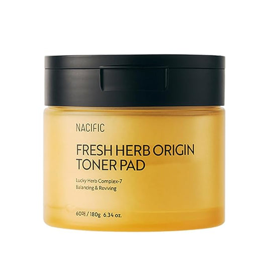 NACIFIC Fresh Herb Origin Cotton Facial Pads - Toner Pads 60 sheets for Radiance Hydration Skin's moisture barrier pH balance Exfoliating Korean skincare for All skin types