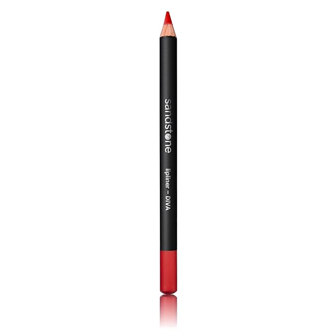 Sandstone Scandinavia Hypoallergenic Lipliner - Smooth texture - Fragrance Free Lip Liner Pencil - Intense pigmentation and long lasting (Diva, 0,04)
