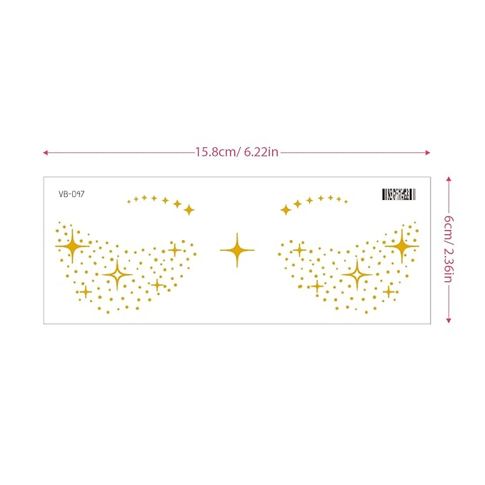 12 Pcs Gold Face Temporary Tattoo Sticker, Glitter Metallic Freckle Face Tattoo Stickers, Glitter Freckles, Sparkle Makeup Patches Face Tattoo for Women Party Decor 655