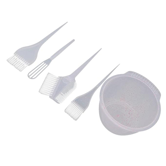 Ymiko Hair Bleach Kit, Professional Hair Dye Coloring Kit with Coloring Comb for Home and Salon Use (Transparent)