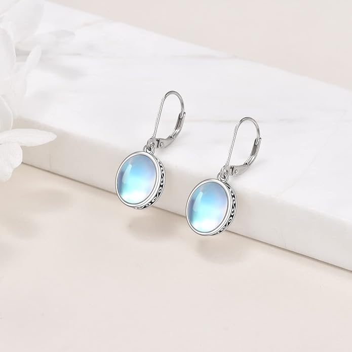 POPLYKE Celtic Filigree Teardrop Drop Dangle Earrings Sterling Silver Leverback Earrings Jewelry for Women