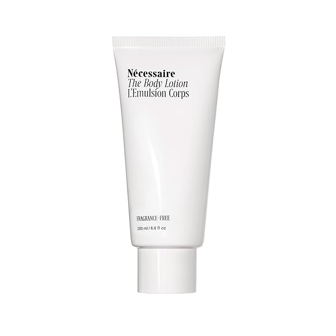 Nécessaire The Body Lotion Fragrance-Free — Unscented - Multi-Peptide - Firming Body Lotion for Women + Men. 2.5% Niacinamide. Non-Comedogenic Moisturizer for Sensitive Skin– 200 ml/6.8 fl oz