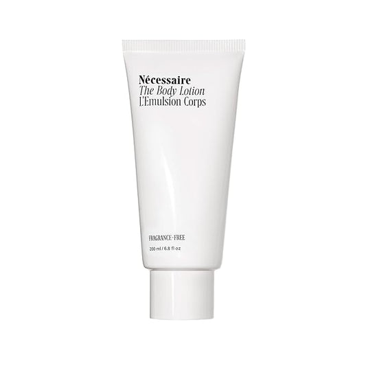 Nécessaire The Body Lotion Fragrance-Free — Unscented - Multi-Peptide - Firming Body Lotion for Women + Men. 2.5% Niacinamide. Non-Comedogenic Moisturizer for Sensitive Skin– 200 ml/6.8 fl oz