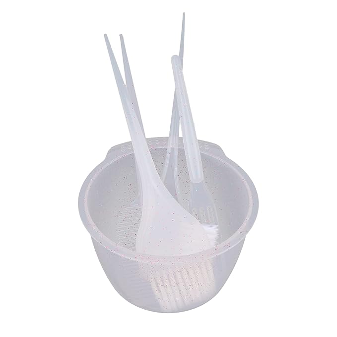 Ymiko Hair Bleach Kit, Professional Hair Dye Coloring Kit with Coloring Comb for Home and Salon Use (Transparent)