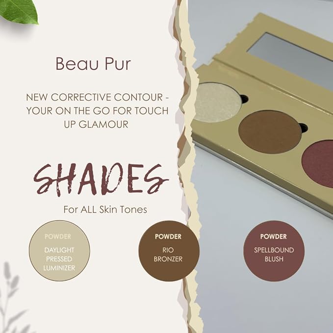 Cosmetics On The Go Blush, Bronzer & Highlighter Palette Makeup for Cheeks Face Blushes Bronzer Powder Highlighter Palette Travel Compact Womens Makeup for Girls Cruelty Free USA Compact Glow