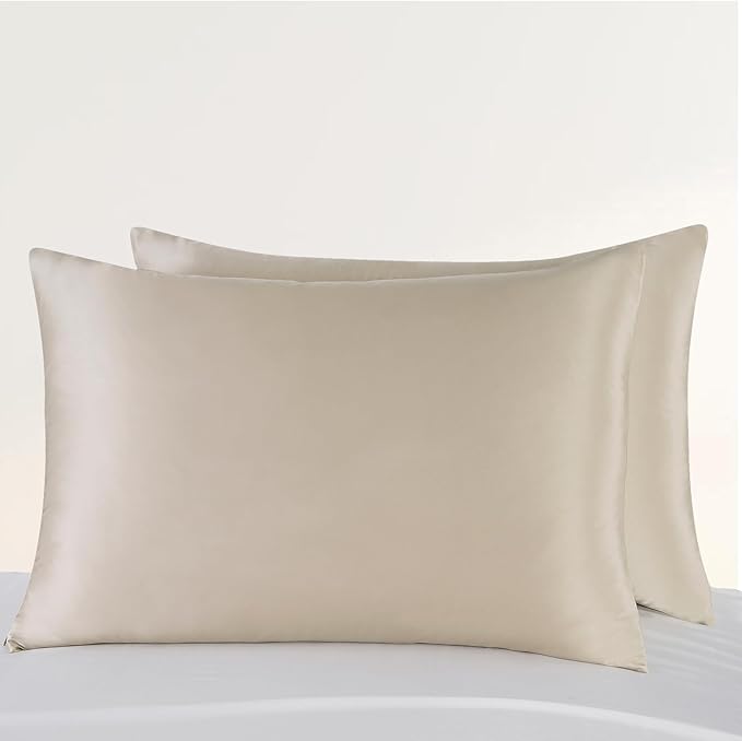 ZIMASILK Upgraded 100% 6A Grade Pure Mulberry Silk Pillowcase for Hair and Skin Silk Pillow Cases with Reinforced Hidden Zipper, More Soft & Durable, Gift Box (Standard 20"x26" Taupe)