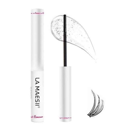 LA MAESII Lash Remover for Lash Clusters 5ML DIY Eyelash Extension Remover Clear Remover Gentle Formula for Sensitive Eyes