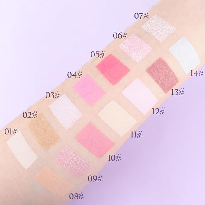 Monochrome Matte Eyeshadow Makeup Palette, Highly Pigmented Light Purple Eyeshadow Palette, Matte Pressed Powder Eye shadow Makeup, Single Vegan Eye Shadow, Daily Evening Women Girls Eyeshadow Gift12#