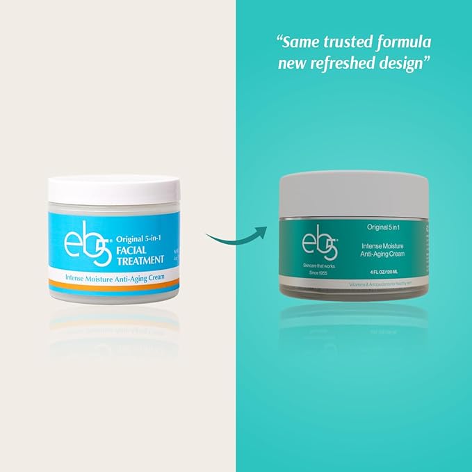 eb5 Intense Moisture Anti Aging Moisturizer Face and Neck Cream- Tone & Tighten Skin with Retinol, Fade Fine Lines and Wrinkles with Vitamin E, A and B5-4oz