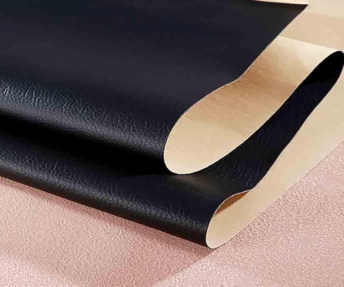 Leather Repair Patch,Self Adhesive Leather Repair Tape for Damaged Leather Furniture, Sofa Seating,Car Seats (Black,19x50 inch)