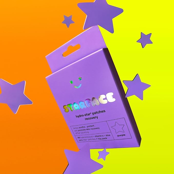 Starface Hydro-Star Recovery BIG PACK, Hydrocolloid Patches with Aloe Vera and Vitamin A, Helps Soothe and Protect Skin After Picking (96 Count)