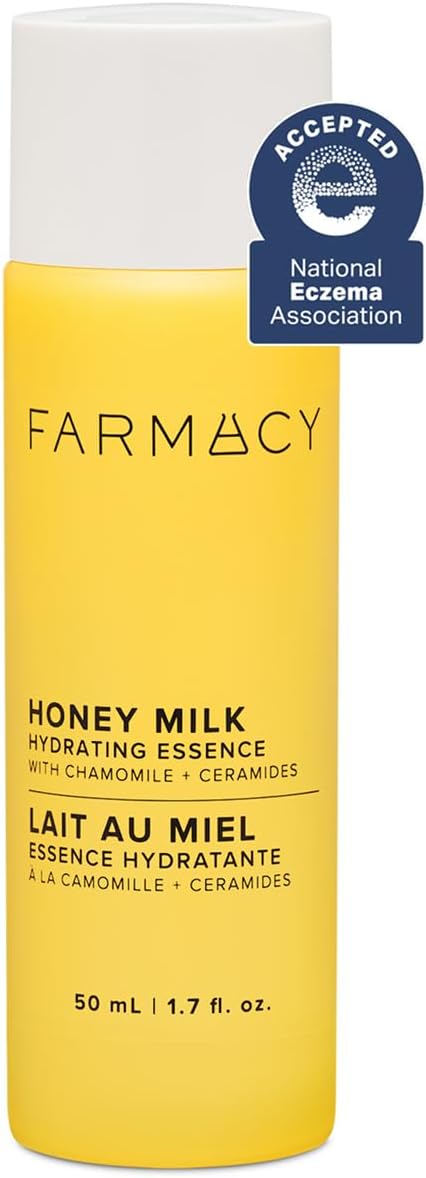 Farmacy Hydrating Essence - Hydrating Honey Milk Toner + Facial Essence to Soothe, Moisturize and Strengthen Skin Barrier - Preps Complexion for Skincare Products or Makeup Application (50ml)