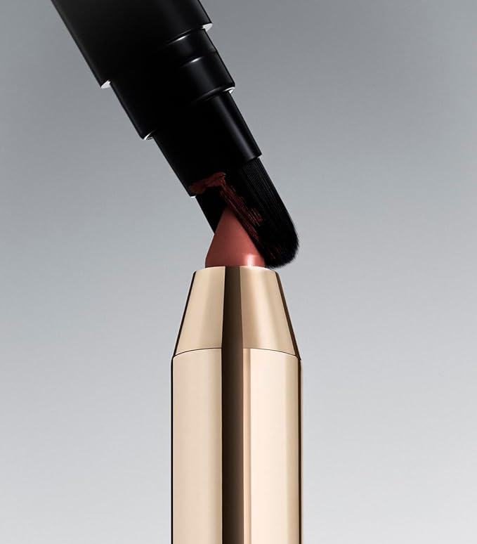 MAKE Beauty Continuum Lip Liner – Long Lasting Creamy Liner with Velvet Matte Finish – Includes Built-In Sharpener and Blending Brush – Highly Pigmented Deep Rosy Nude Lip Color – Shade, Euphoric