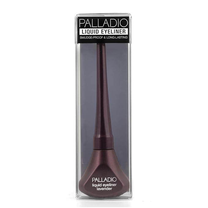 Palladio Liquid Eyeliner, Highly Pigmented and Waterproof Eyeliner, For Intense Eye Definition, Smear-proof Eyeliner Liquid, Includes Easy Grip Wand and Felt Tip Eyeliner Applicator, Lavender