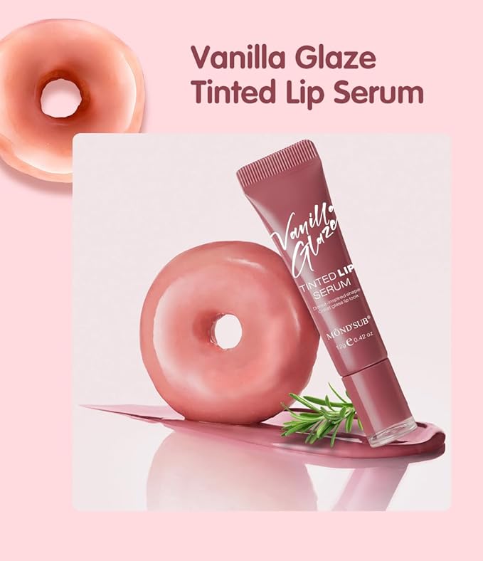 MOND'SUB Vanilla Glaze Tinted Lip Serum: Tinted Lip Balm & Lip Gloss for Women, Lip Oil-Infused Lip Balm Remedy