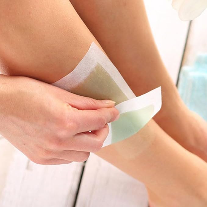 Wax Strips for Hair Removal - 80PCS Body Waxing Strips Patches with 20 Bags Calming Oil Wipes Honey Depilatory Patch at Home Easy Hair Removal for Men, Women, Face, Body